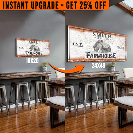 Upgrade Your 'Farmhouse' (Style 3) Canvas To 24x48 Inches by Tailored Canvases