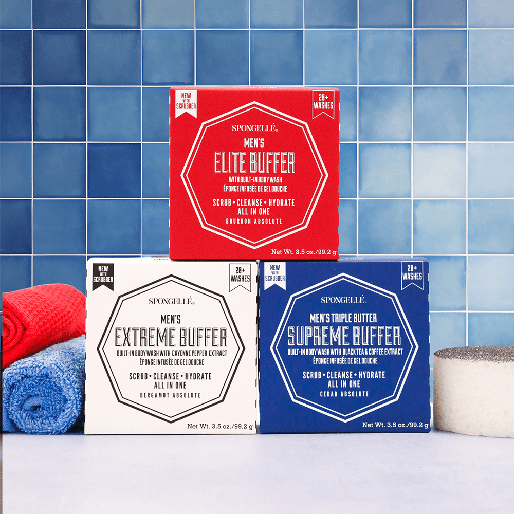 Men's Red White & Blue Assorted PackBody Wash Infused BufferTorqelo.com