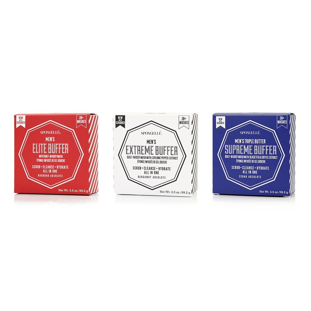 Men's Red White & Blue Assorted PackBody Wash Infused BufferTorqelo.com
