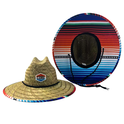 Straw Lifeguard Sun Beach Hats for Adults - Sarape by COR Surf