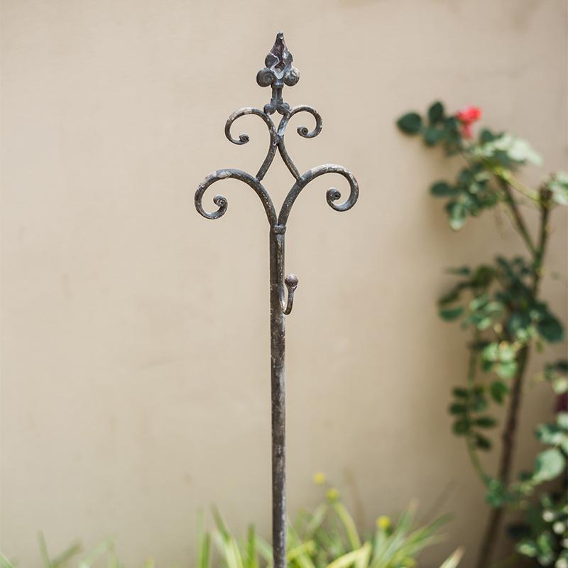 Metal Hanging Plant Stand with Hook Adjustable Height by RusticReach
