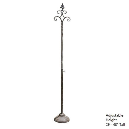 Metal Hanging Plant Stand with Hook Adjustable Height by RusticReach