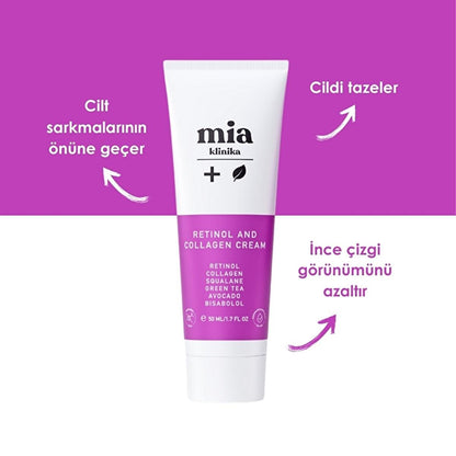 Mia Klinika Anti-Aging Cream with Retinol and Collagen - Reduces Wrinkles, Improves Skin Elasticity - 1.69 fl ozMoisturizerTorqelo.com