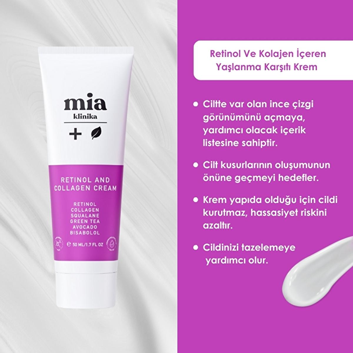 Mia Klinika Anti-Aging Cream with Retinol and Collagen - Reduces Wrinkles, Improves Skin Elasticity - 1.69 fl ozMoisturizerTorqelo.com