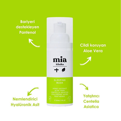 Mia Klinika Panthenol Face Moisturizing Mask - Hydrating Anti-Aging Night Mask with PanthenolFace MaskTorqelo.com