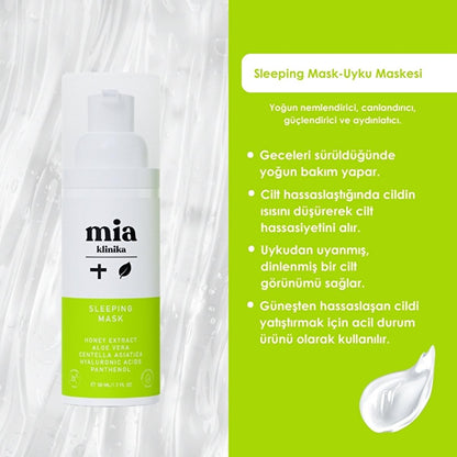 Mia Klinika Panthenol Face Moisturizing Mask - Hydrating Anti-Aging Night Mask with PanthenolFace MaskTorqelo.com