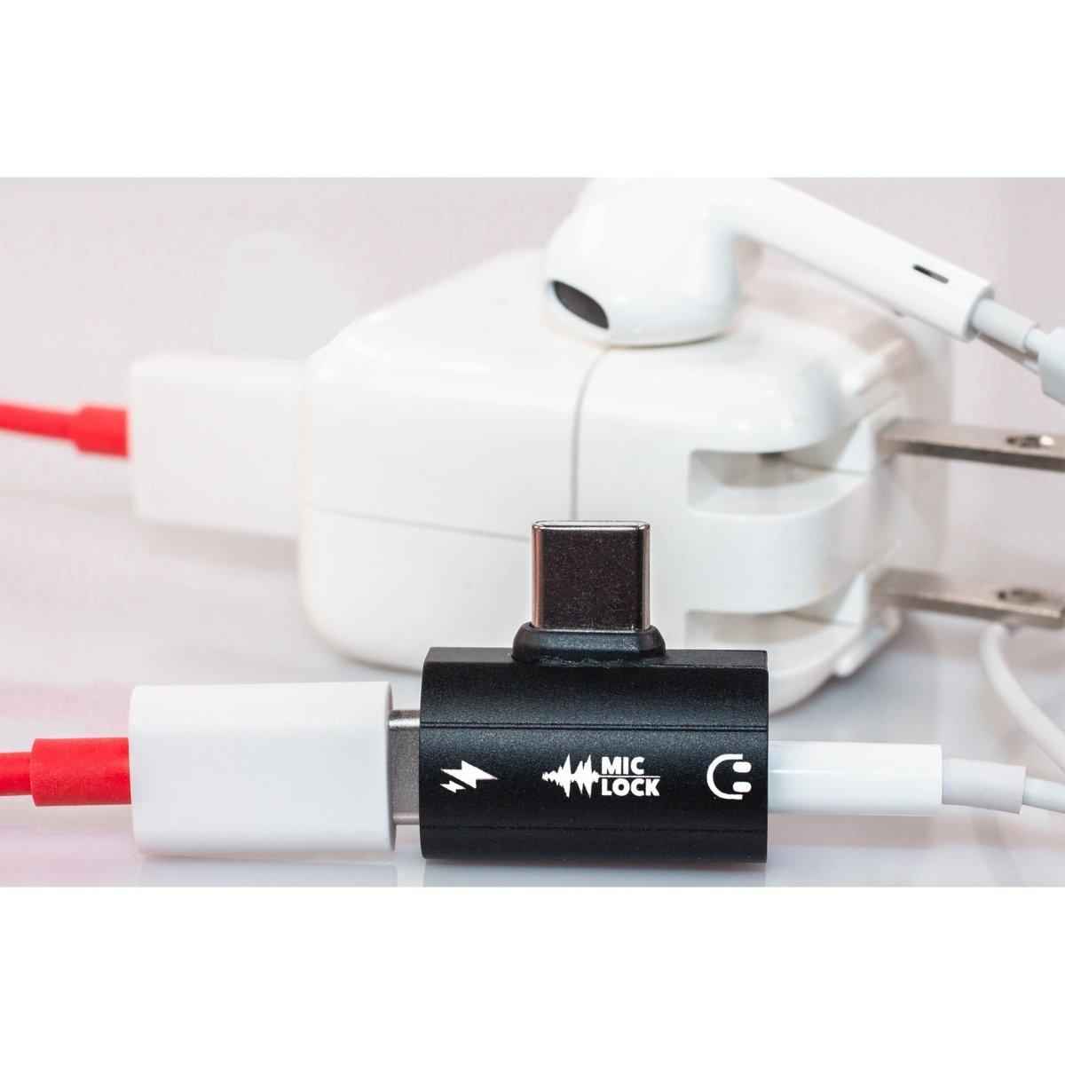 Mic-Lock USB-C Microphone Blocker HiFi SoundPass & Secure Charger BlackTorqelo.com