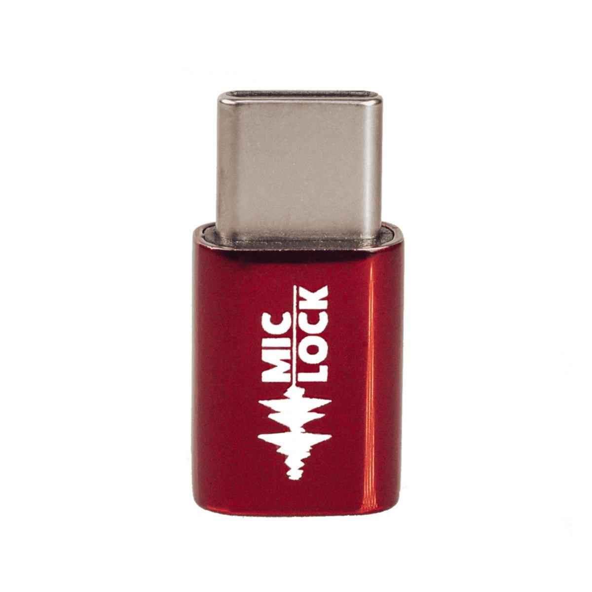 Mic-Lock USB-C Mini Single Ended Microphone Blocker Mirror RedTorqelo.com