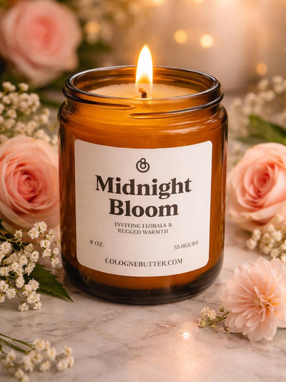 Midnight Bloom - The Luxury Floral Scented Candle for Home Decor, Relaxation & Romantic Atmosphere | Cologne Butter by CB