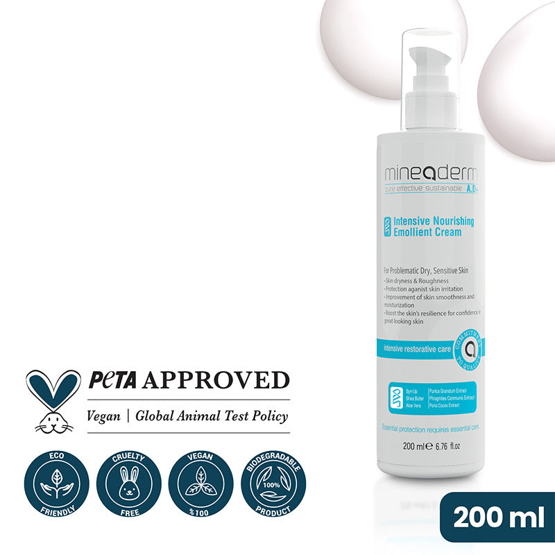Mineaderm Intensive Nourishing Emollient Creme for Dry Skin 200ml by Beauty Care Bag