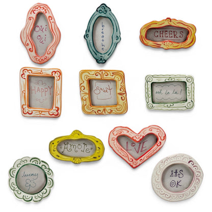 Mini Photo Frame Magnet with Saying by Rust & Cinder