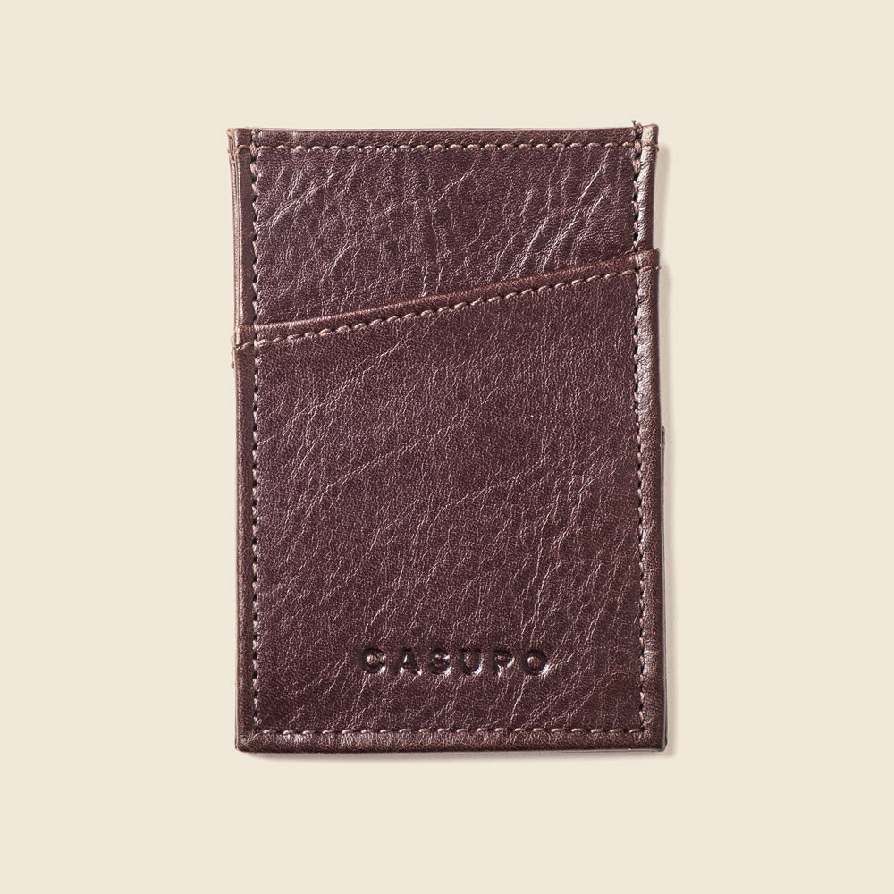 Minimalist Wallet with RFID protection - Brown by CASUPO