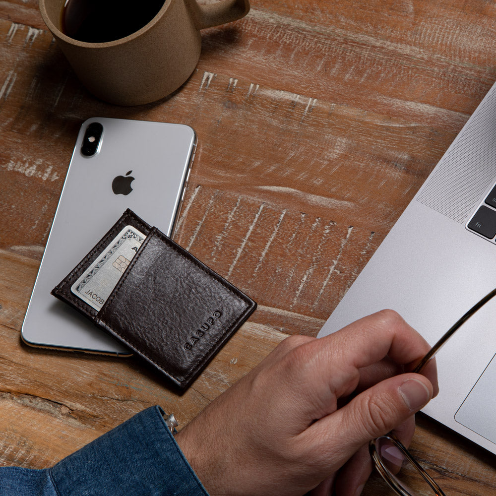 Minimalist Wallet with RFID protection - Brown by CASUPO