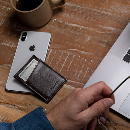 Minimalist Wallet with RFID protection - Brown by CASUPO
