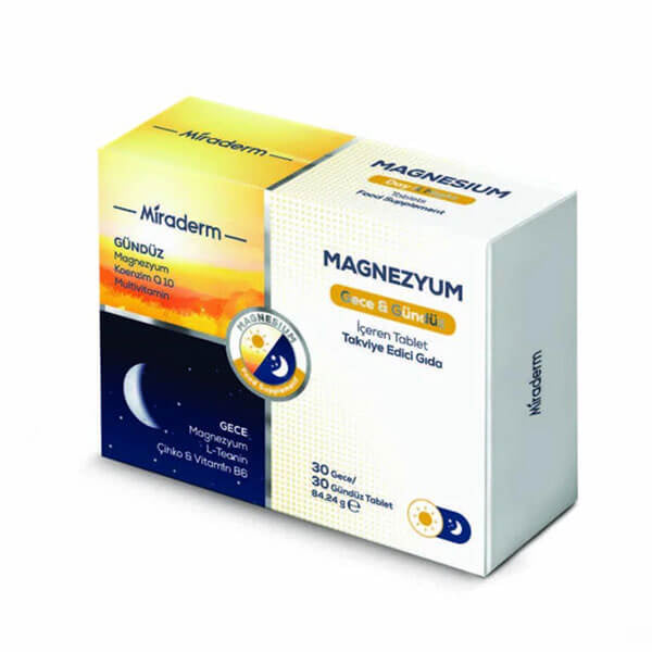 Miraderm Magnesium Night & Day Support Supplement 60 Tablets by Beauty Care Bag