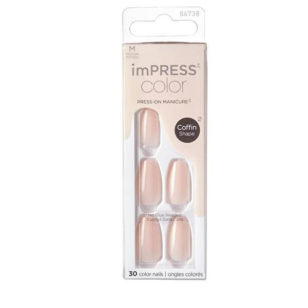 Impress Color press-on nails in Bubble Kiss, medium