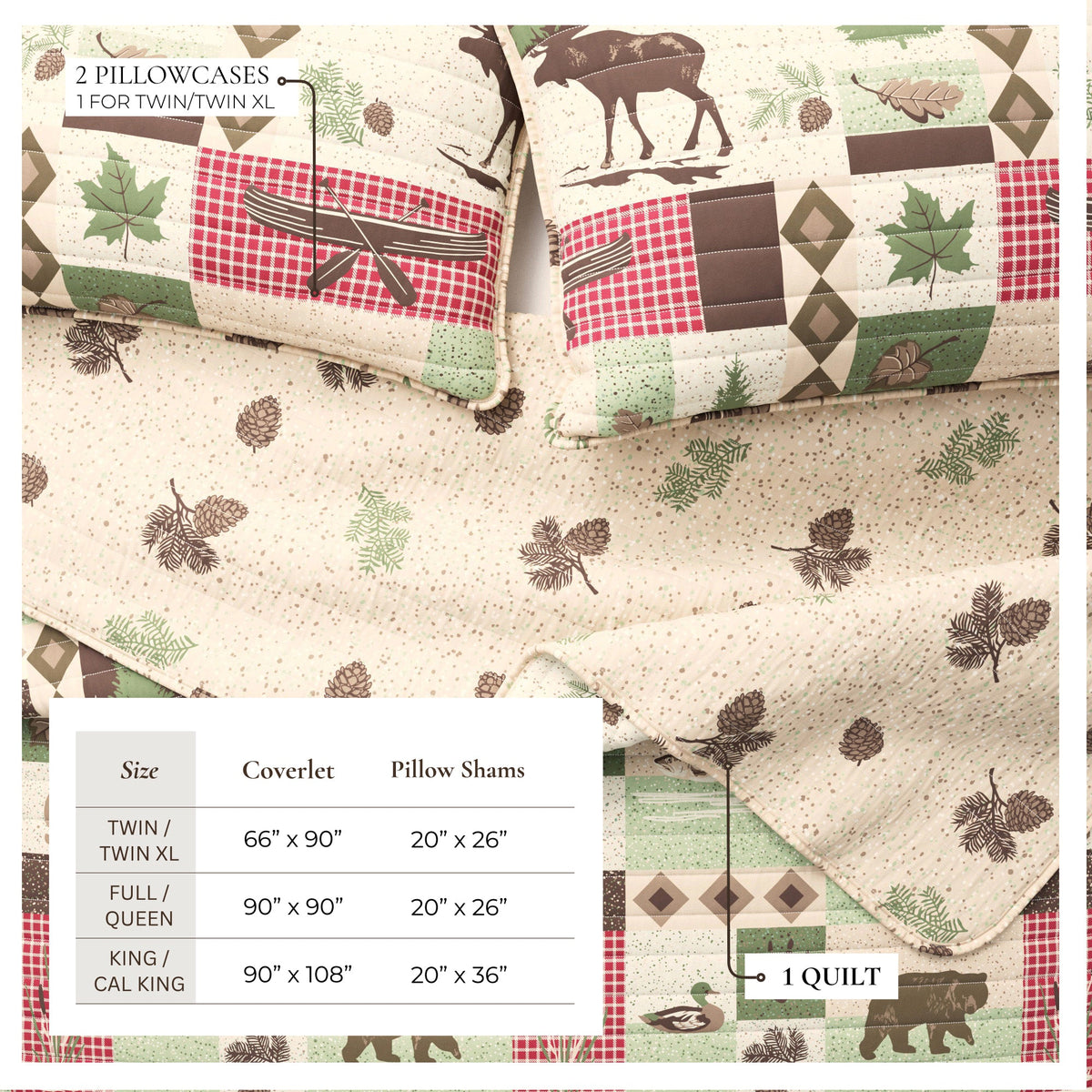 Wilder Collection Lodge Quilt Set by Great Bay Home