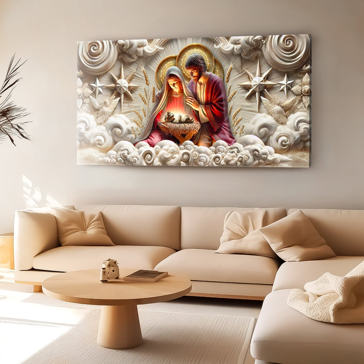 3D Faith Wall Art canvas by Tailored Canvases shown in a room setting, view 2