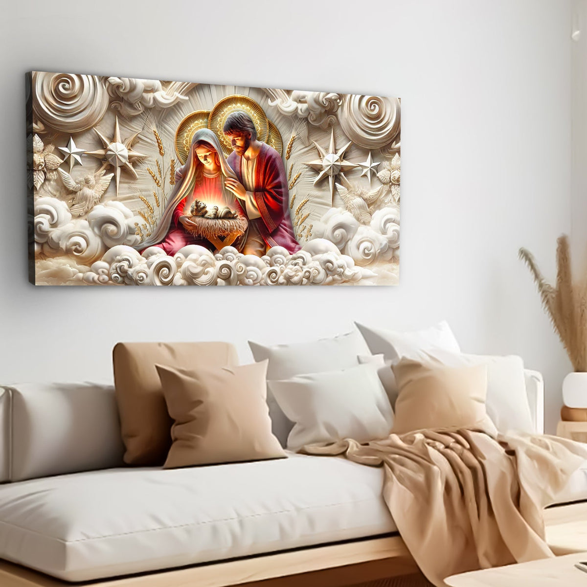 3D Faith Wall Art canvas by Tailored Canvases shown in a room setting, view 3