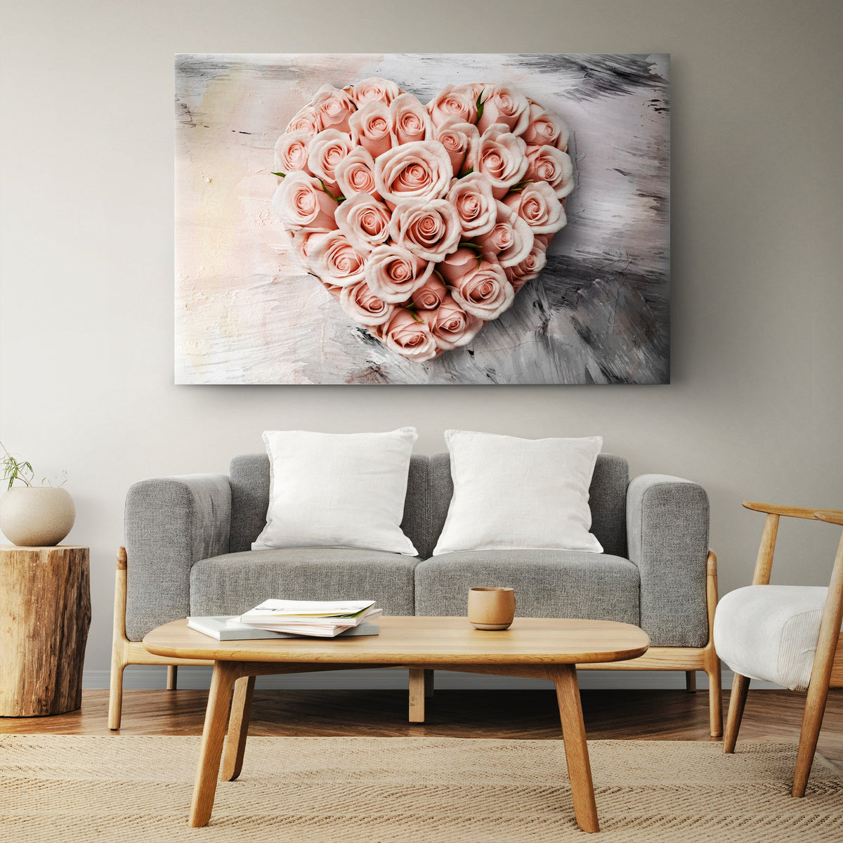 Floral Heart Wall Art II by Tailored Canvases