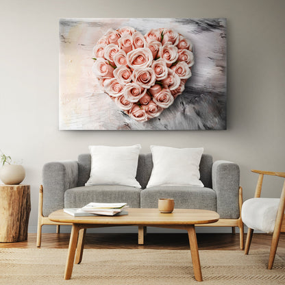 Floral Heart Wall Art II by Tailored Canvases