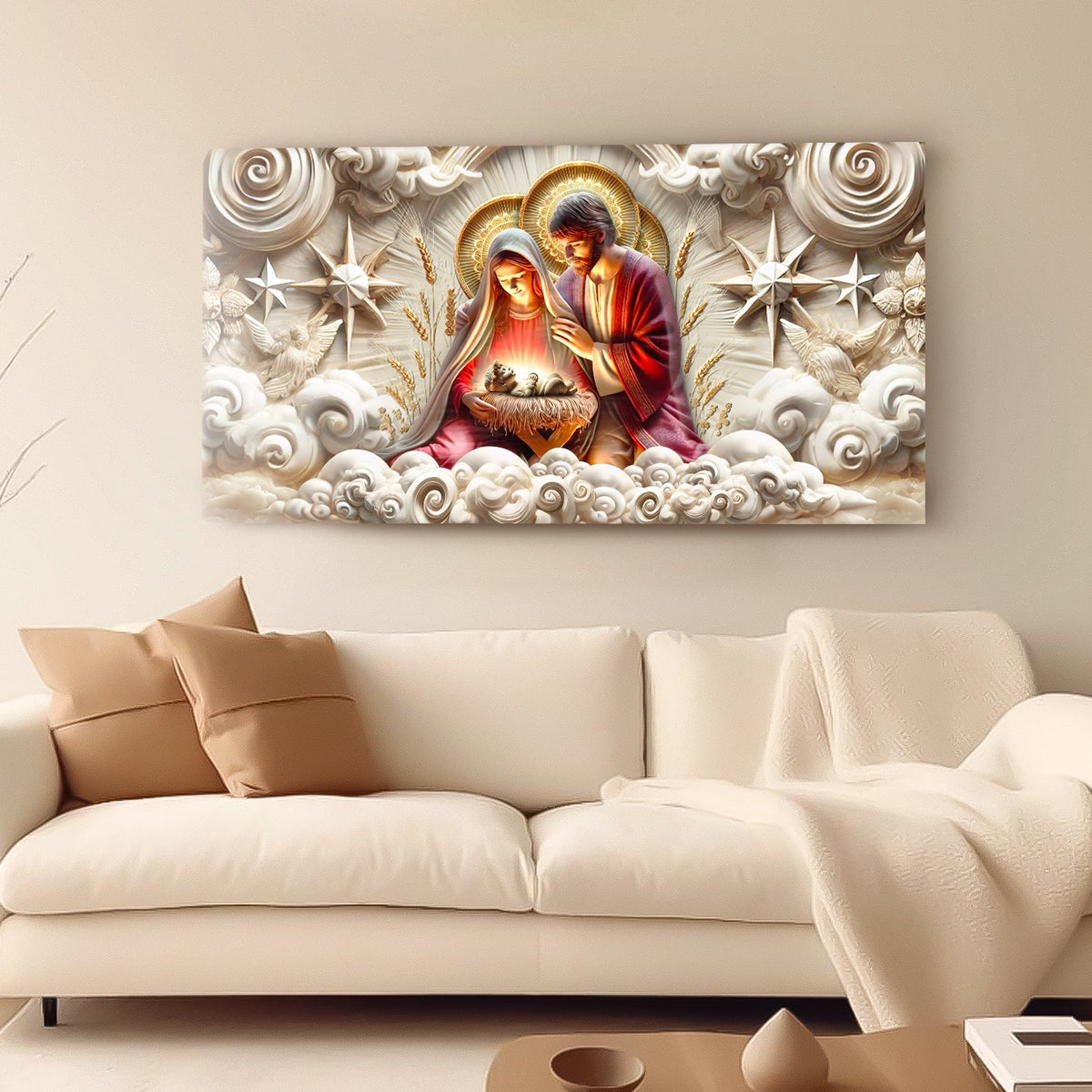 3D Faith Wall Art canvas by Tailored Canvases shown in a room setting