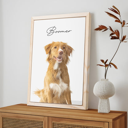 Custom Pet Memorial Portrait Watercolor Sign by Tailored Canvases