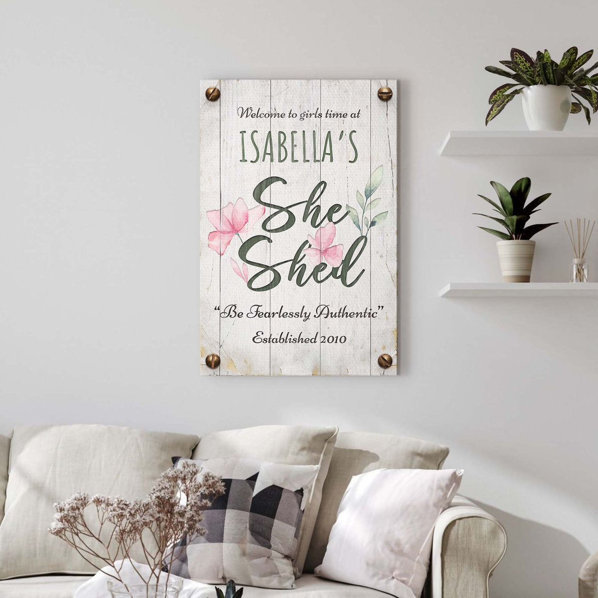 She Shed Sign IV by Tailored Canvases