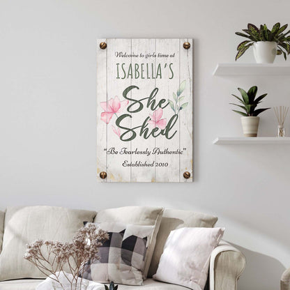 She Shed Sign IV by Tailored Canvases