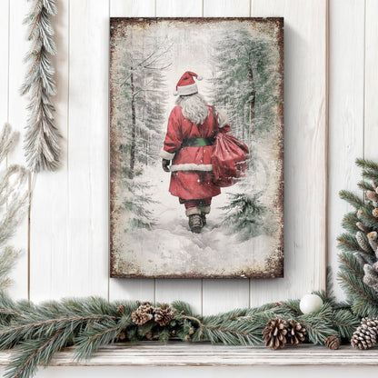 Vintage Christmas Santa Claus Wall Art V by Tailored Canvases