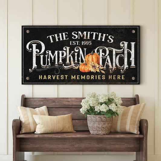 Harvest Memories Here Pumpkin Patch Sign by Tailored Canvases