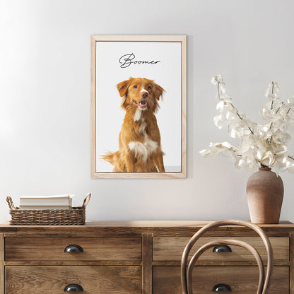 Custom Pet Memorial Portrait Watercolor Sign by Tailored Canvases
