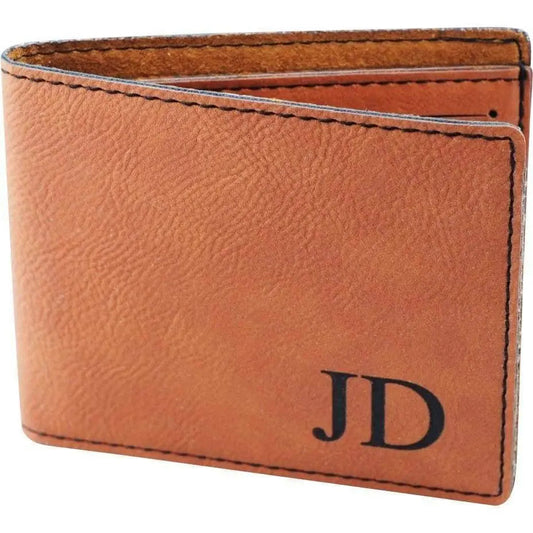 Monogram Leather Wallet - Personalized Mens Wallet by Joyful Moose