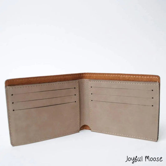 Monogram Leather Wallet - Personalized Mens Wallet by Joyful Moose