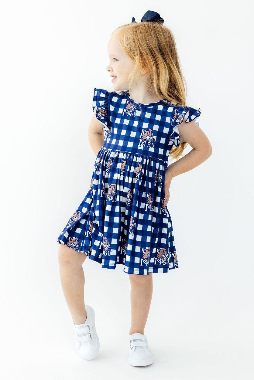 Montana State University Plaid Bobcat Flutter Twirl DressTwirl Dress - FlutterTorqelo.com