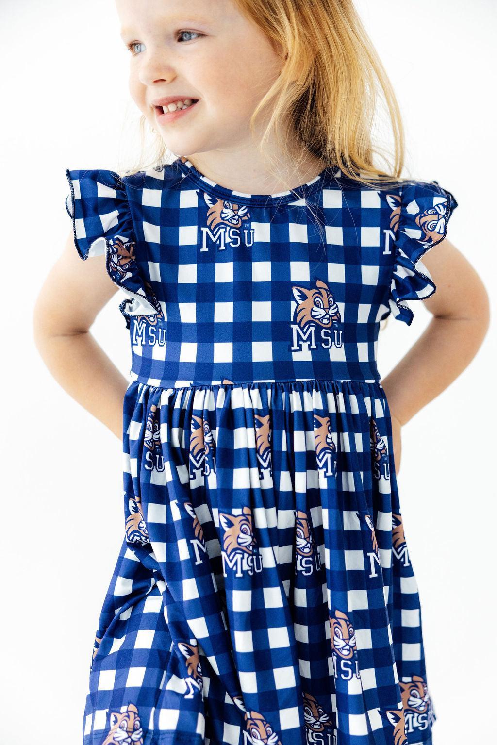 Montana State University Plaid Bobcat Flutter Twirl DressTwirl Dress - FlutterTorqelo.com