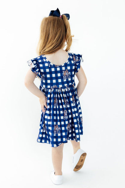Montana State University Plaid Bobcat Flutter Twirl DressTwirl Dress - FlutterTorqelo.com