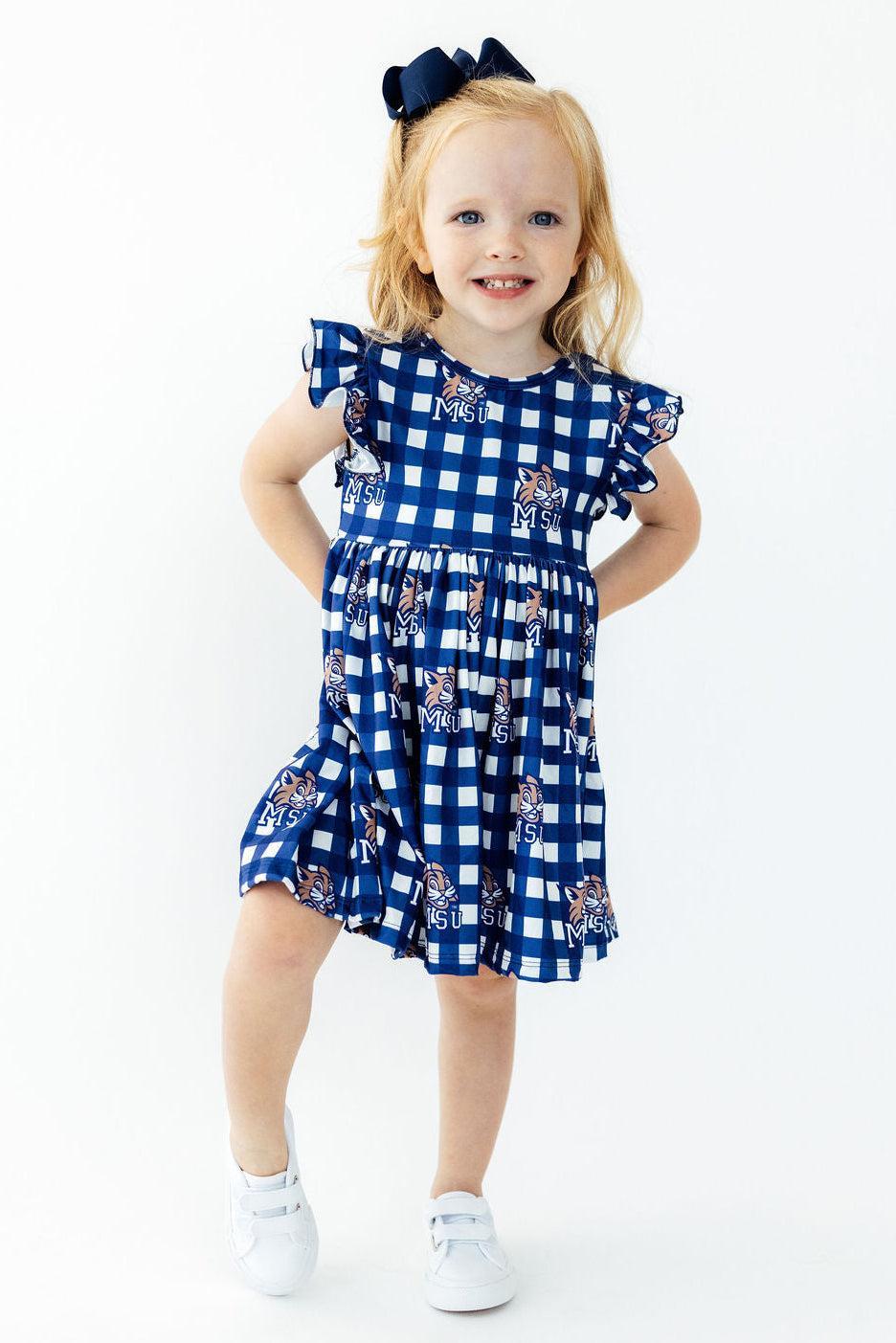 Montana State University Plaid Bobcat Flutter Twirl DressTwirl Dress - FlutterTorqelo.com