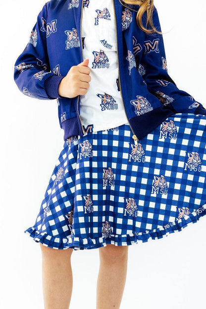 Montana State University Plaid Bobcat Ruffle Twirl SkortTwirl Skort - RuffleTorqelo.com