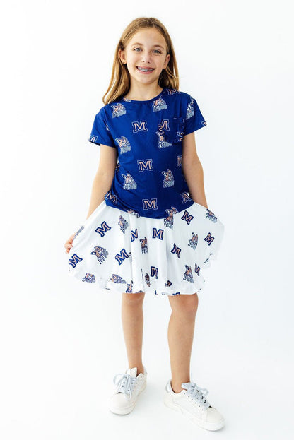 Montana State University White Bobcat Ruffle Twirl SkortTwirl Skort - RuffleTorqelo.com