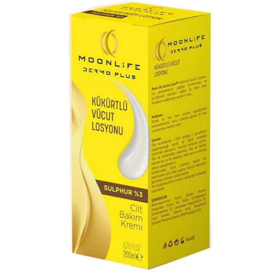 Moon Life Dermo Plus Sulfur Body Lotion for Clear Skin 200 ml by Beauty Care Bag