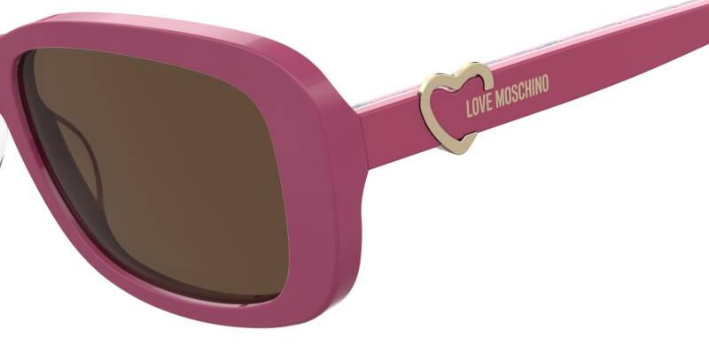 Moschino Love Brown Square Women's Sunglasses 1 Unit by Beauty Care Bag