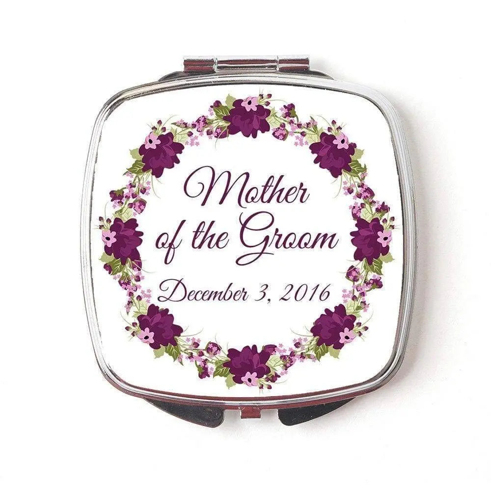 Mother Of Groom Compact Mirror - Mother Of The Groom Gift - Wedding Compact Makeup Mirror by Joyful Moose