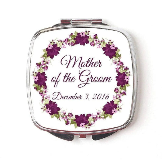 Mother Of Groom Compact Mirror - Mother Of The Groom Gift - Wedding Compact Makeup Mirror by Joyful Moose