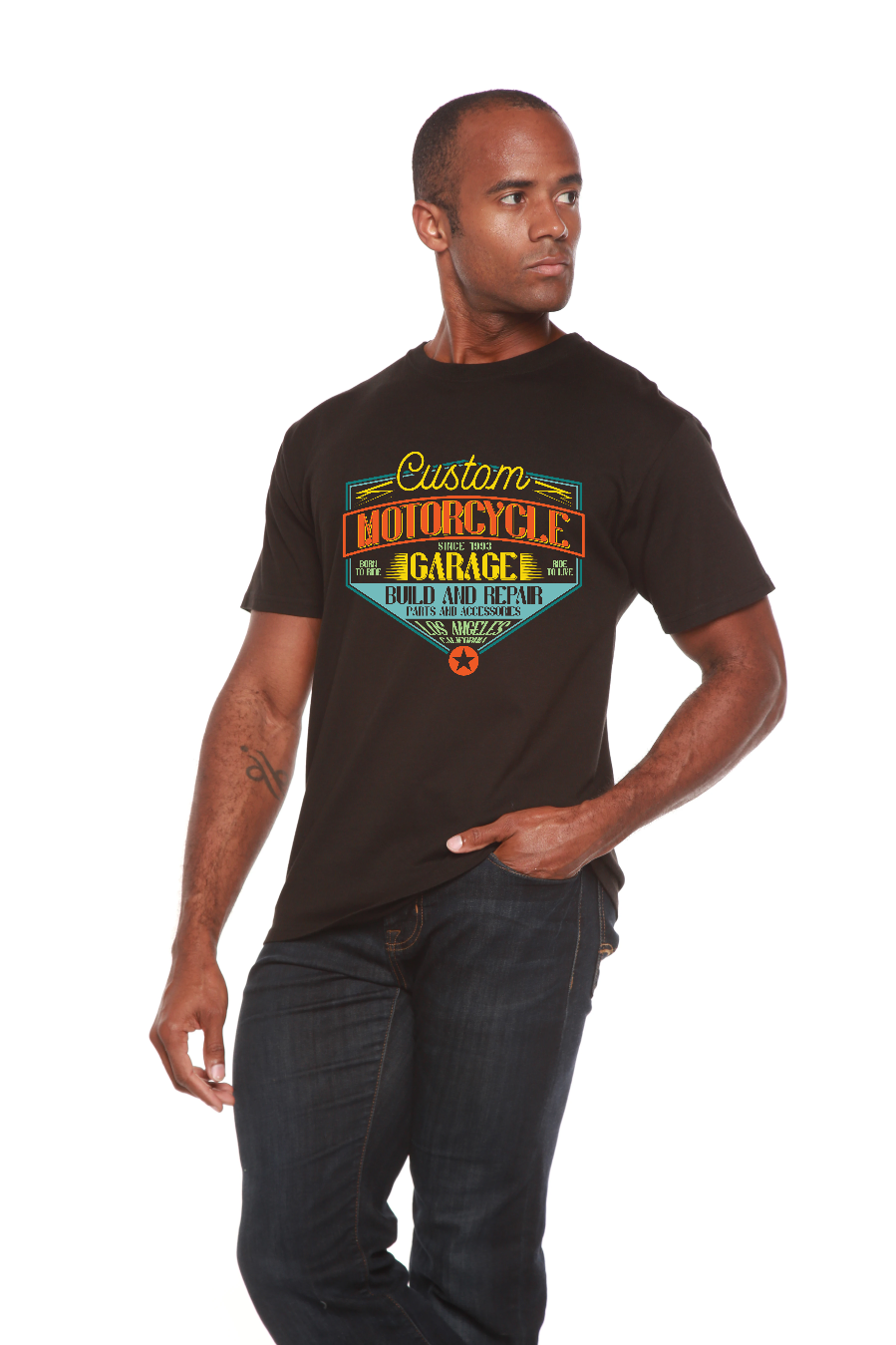 Motorcycle Garage graphic t-shirt – view 6
