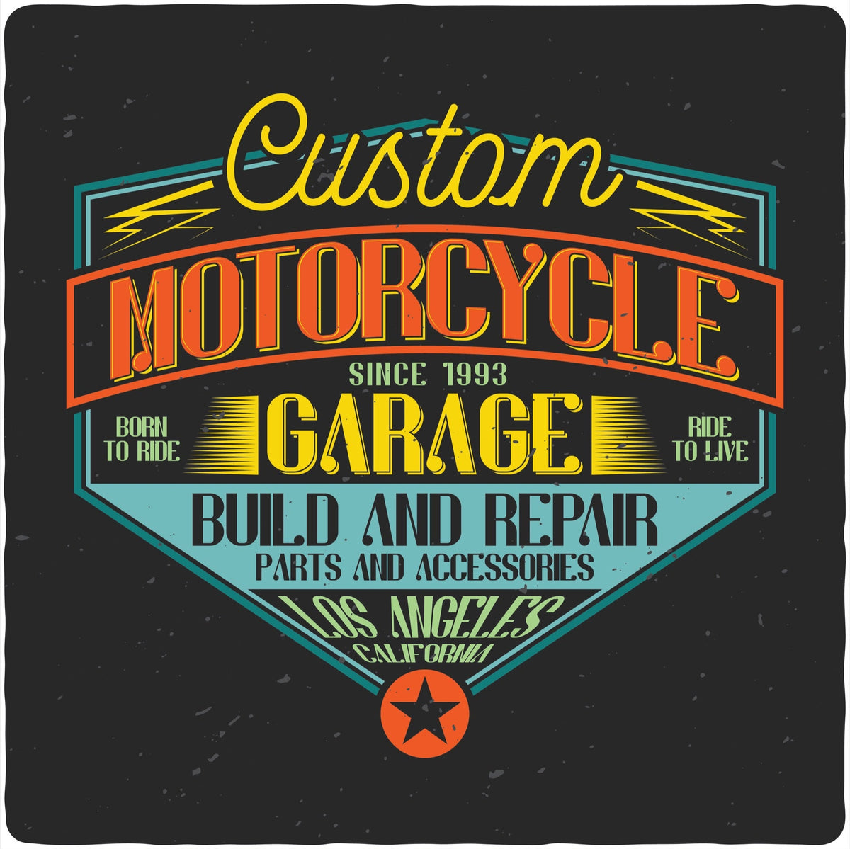 Motorcycle Garage graphic t-shirt – view 2
