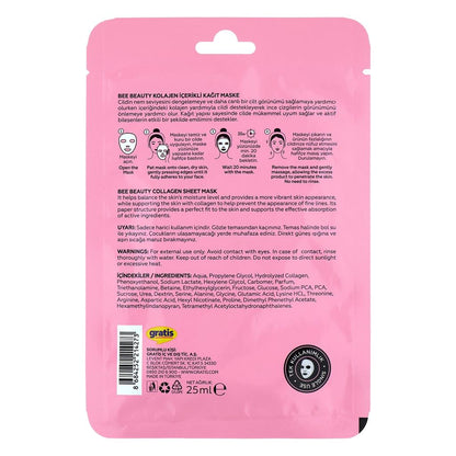 Bee Beauty Collagen Sheet Mask for Firming & Hydration 25 ml by Beauty Care Bag