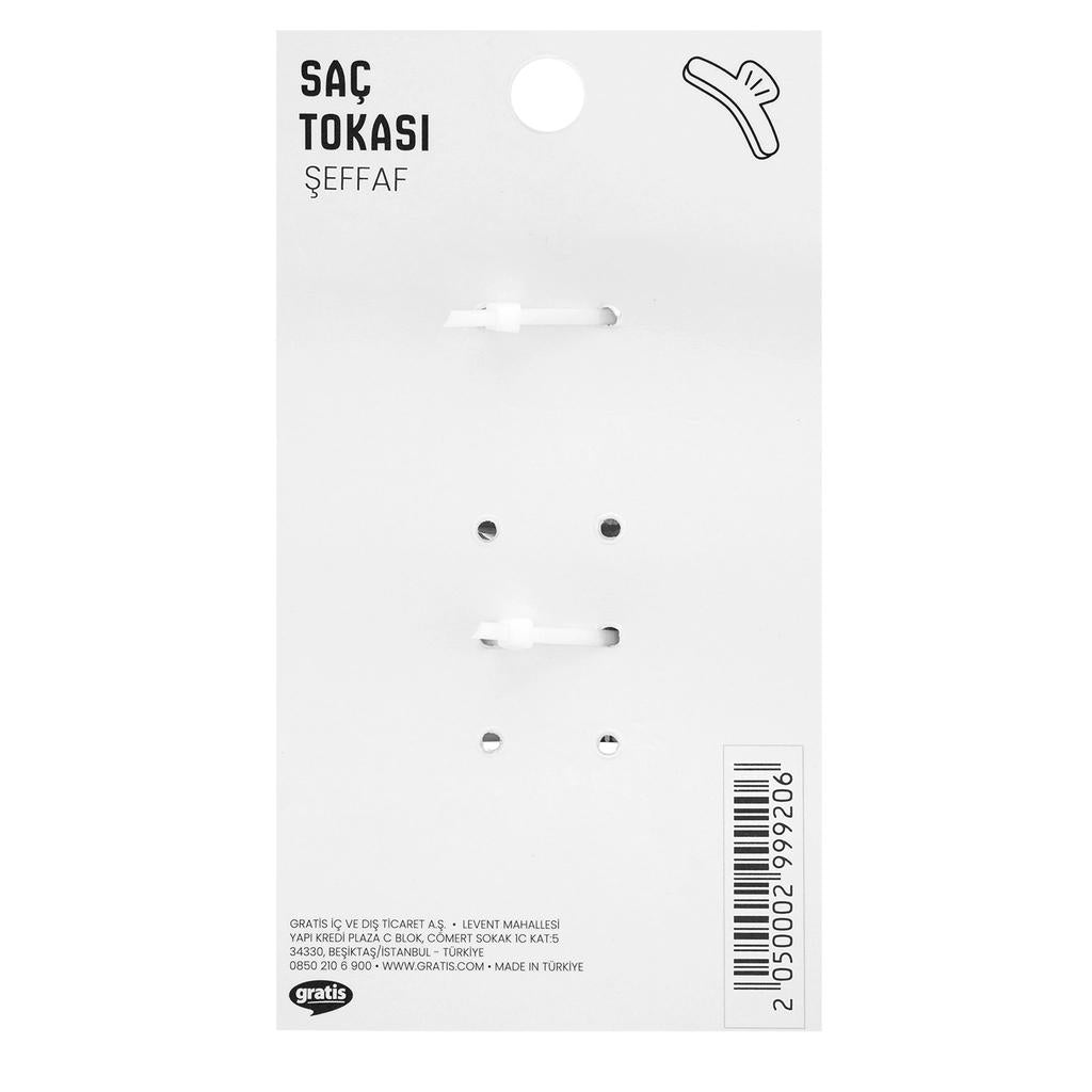 Eklips Pastel Clear Oval Hair Clips 3-Pack by Beauty Care Bag
