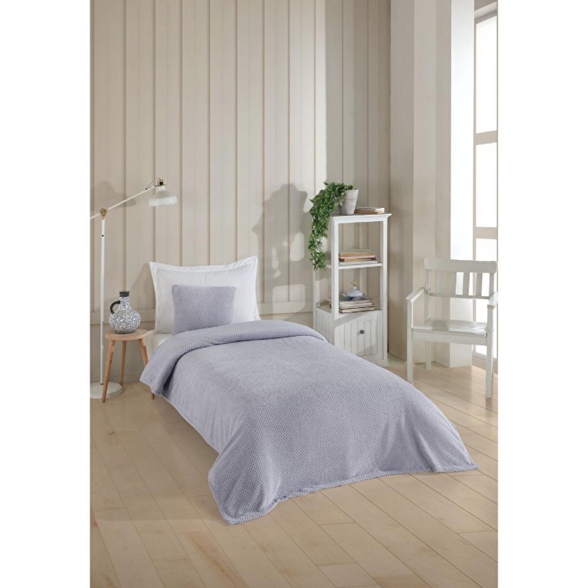 Wondel Grey Throw Blanket & Sofa Cover - Soft Polycotton Blanket for Single Person, 59.06 x 86.61 inches by Beauty Care Bag