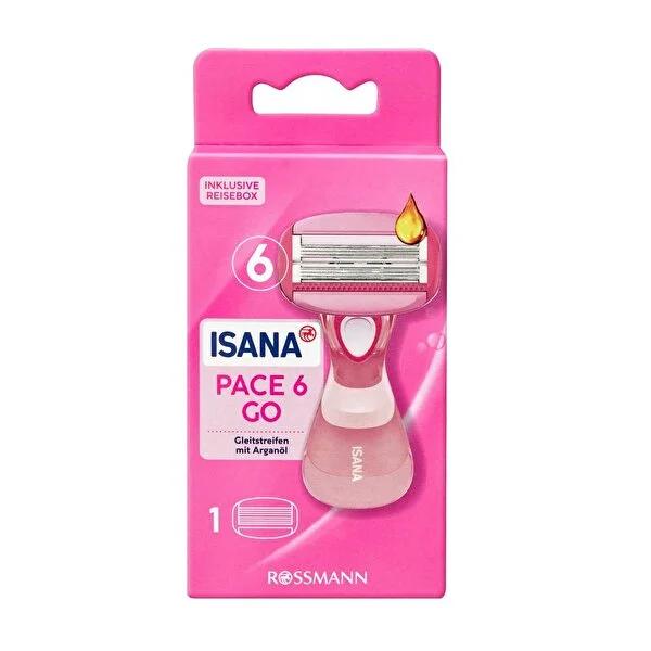 Isana Pace 6 Women's Razor: Smooth Shave, Lavender Scent, Travel-Friendly, 6-Blade Perfection - Mini Razor for Sensitive Skin by Beauty Care Bag